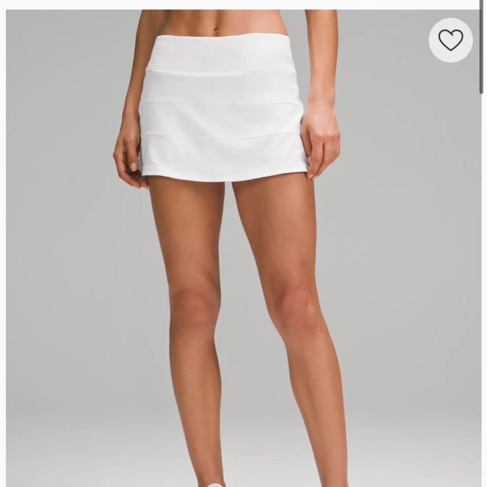 Lululemon Pace Rival Mid-Rise Skirt - white-  size 0 - NWOT